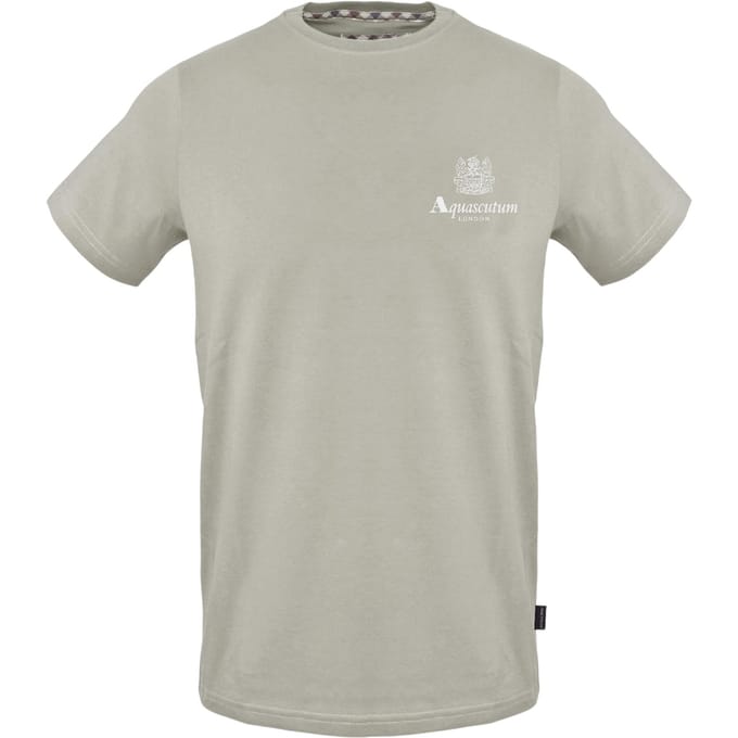 Aquascutum Heren T-shirt met opdruk (Grijs)