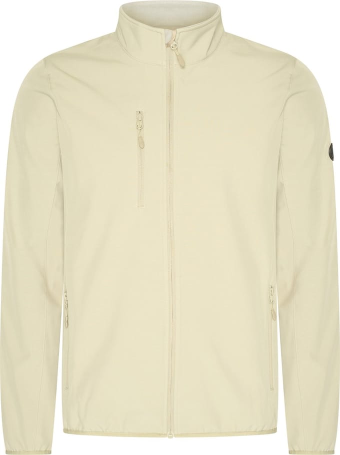 Mario Russo Softshell Jas Heren - Winterjas Heren - Jassen heren - Winddicht en waterafstotend - Beige - L