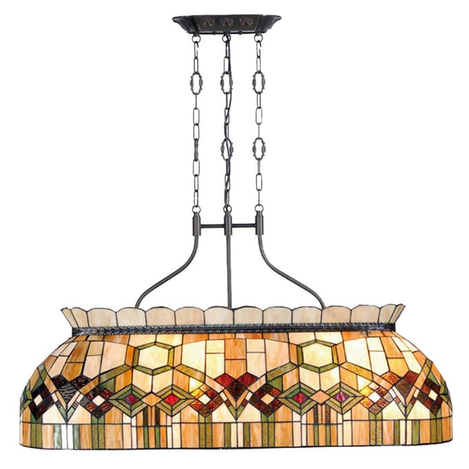 Clayre&Eef 115 cm lange pendellamp Saavik - Tiffany-stijl