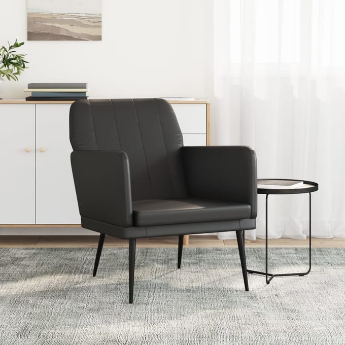vidaXL - Fauteuil - 61x78x80 - cm - kunstleer - zwart