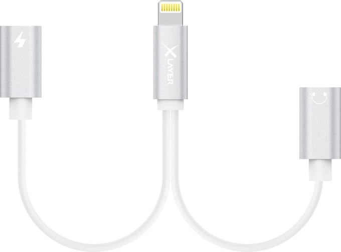 XLayer - Lightning Splitter - Opladen en Muziek - Microfoon Ondersteuning - Vanaf iPhone 7 - 13cm