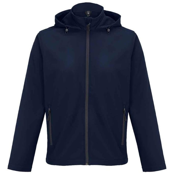 SOLS Heren Race Hooded Soft Shell Jacket (Frans Marineblauw)