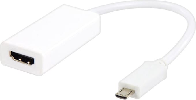 Micro USB naar HDMI adapter MHL 11 pins wit