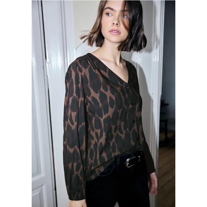 Leo V-hals blouse