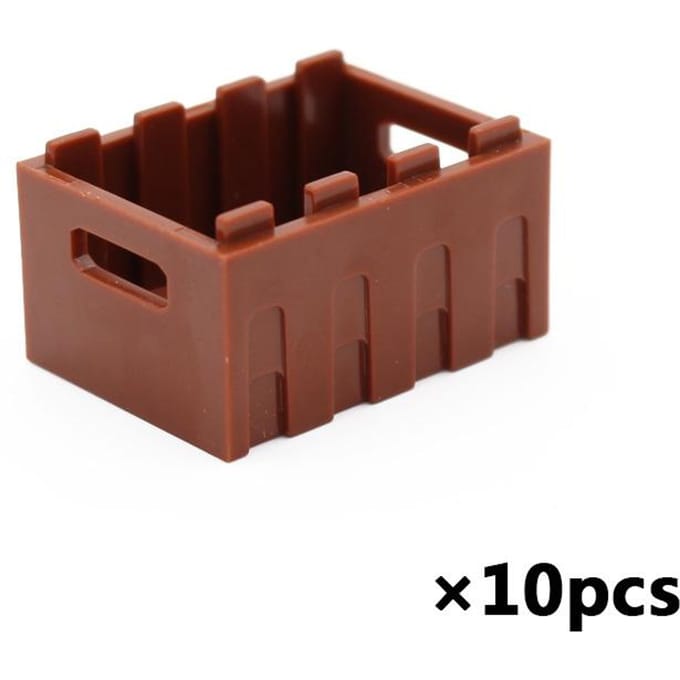 Composants de Briques MOC 30150 Caisse Contenant avec Poignées Pièce Classique Compatible avec Toutes les Briques de Construction Jouet Accessoire black