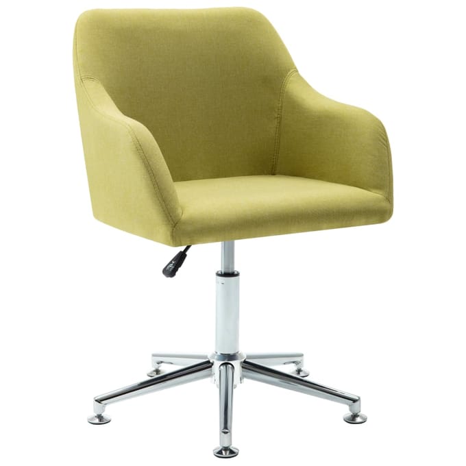 vidaXL Eetkamerstoelen draaibaar 2 st stof groen