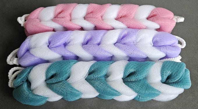 SUNMOOL - Douche spons - Bad spons - Massage spons - Scrubbing spons - Douchespons - Set van 3 Stuks