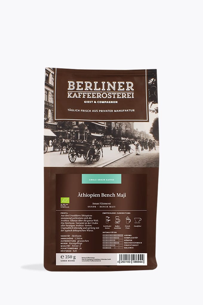 Berliner Kaffeerösterei Ethiopië Bench Maji Bio 250g