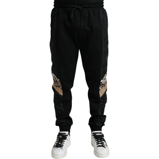 Leopardprint Paneel Joggingbroek