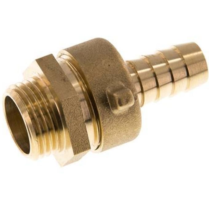 13 mm & G1/2'' Messing Slangpilaar Buitendraad Vlakke NBR Afdichting Vleugelmoer