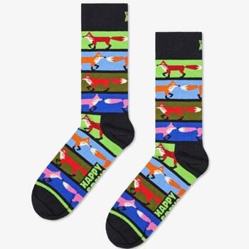 Happy Socks Fox Stripe Sock - unisex sokken - zwart - Unisex - Maat: 41 - 46