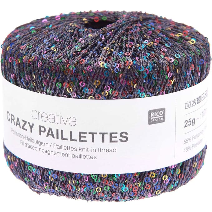 Rico Design Creative "Crazy Paillettes" - Antraciet