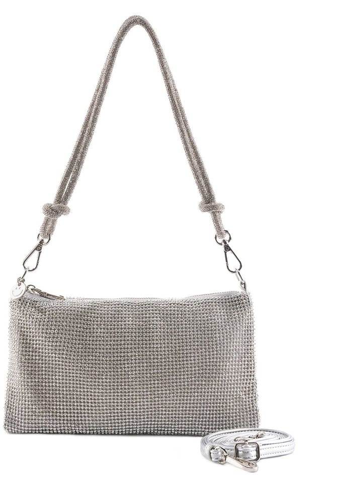SEIDENFELT MANUFAKTUR clutch Hallila Pouch Silver zilverkleurig