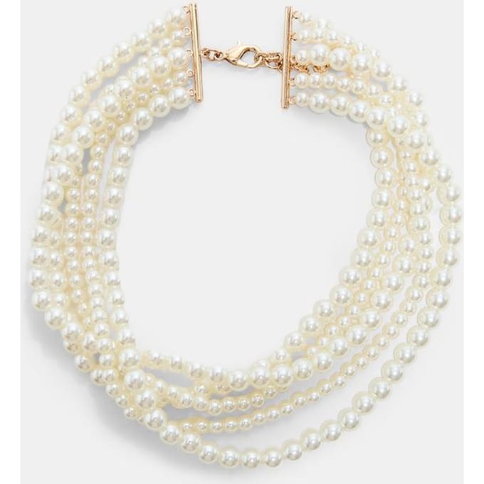 Stradivarius Parelchoker  Goud OS