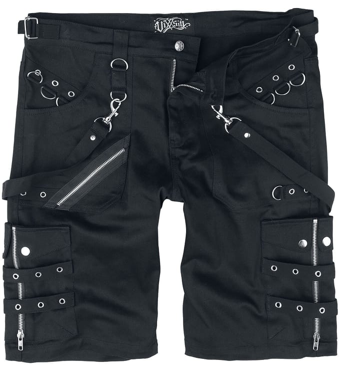 Vixxsin - Gothic Shorts - Edham Short - 30 tot 38 - voor Mannen - zwart
