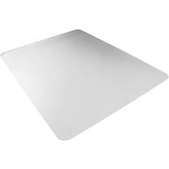 Floortex Valuemat Basic vloerbeschermingsmat, rechthoekig, voor harde vloeren, dikte 1,6 mm, L 1200 x B 900 mm, vinyl, transparant