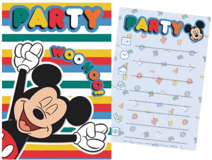 Disney Mickey Feest Uitnodiging