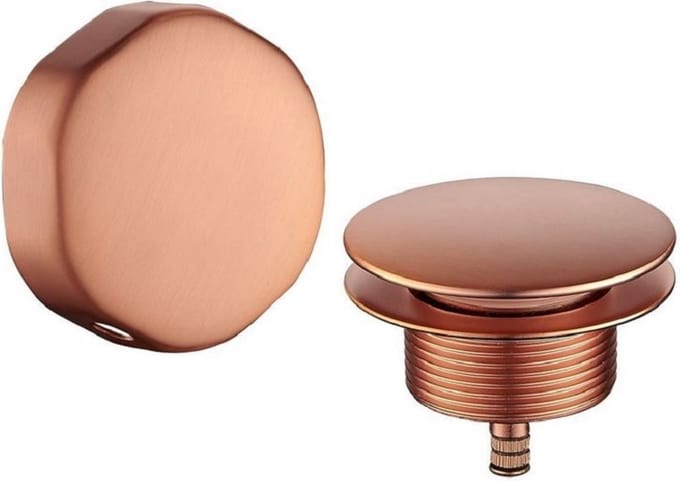 Sanifun knop en badplug Arthur geborsteld koper