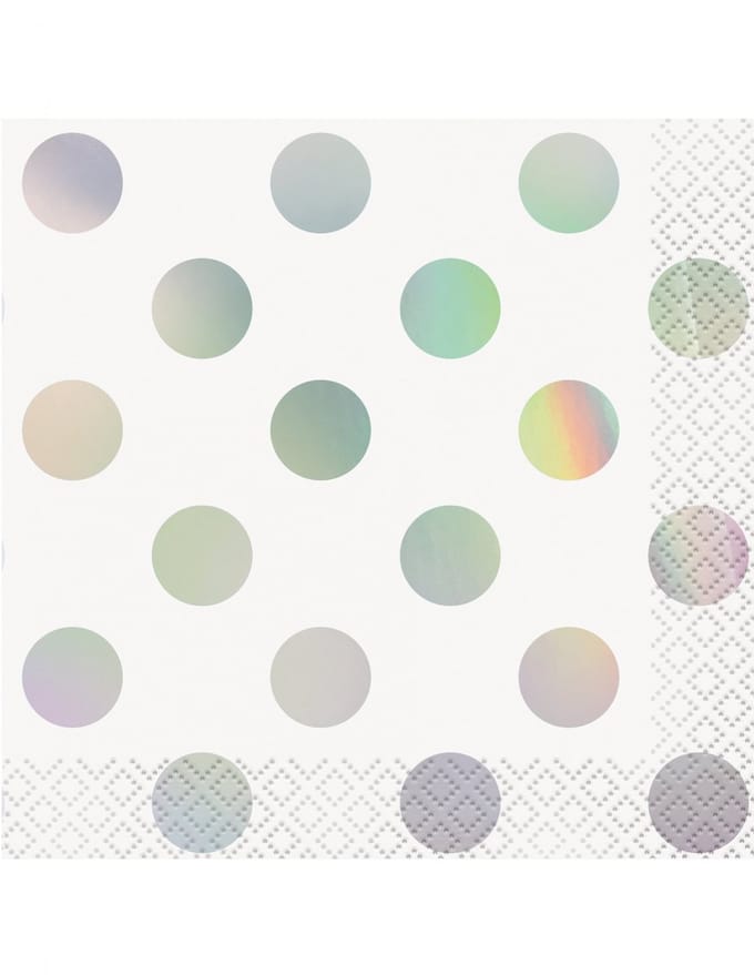 Servetten - Iridescent Dots 16 stuks