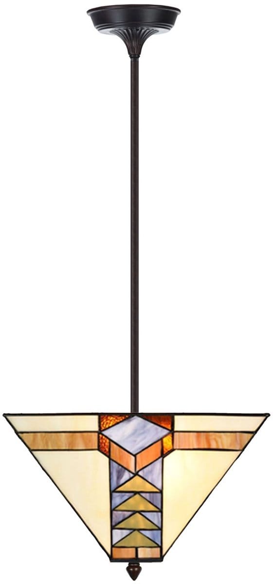 Tiffany Up-light Hanglamp Pyramide - Art Deco Trade