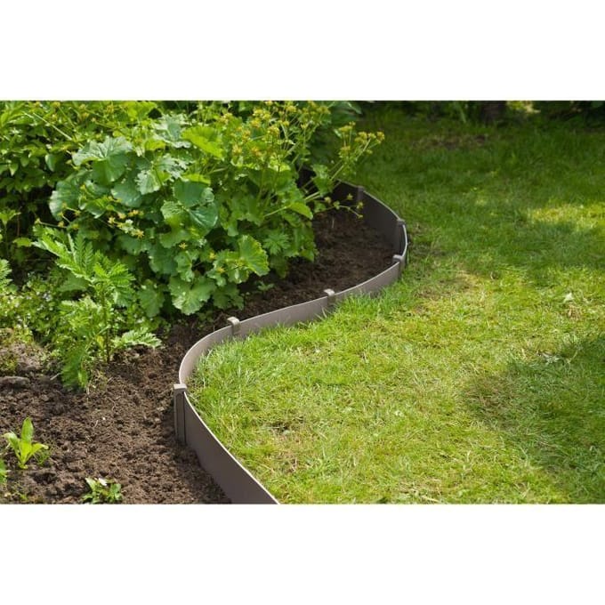 Tuinrand - NATUUR - H15 cm x 10 m - Gerecycled polyethyleen - Terracotta