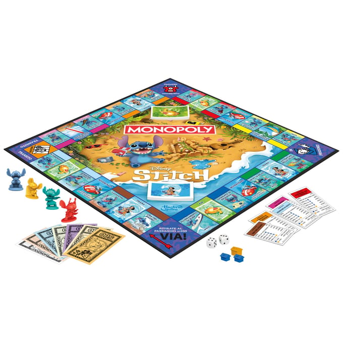 Hasbro Monopoly Disney Stitch editie bordspel - Meerkleurig, 2-4 spelers