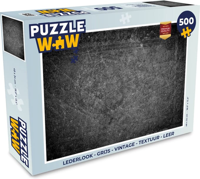 Puzzel Leer - Structuur - Industrieel - Grijs - Legpuzzel - Puzzel 500 stukjes