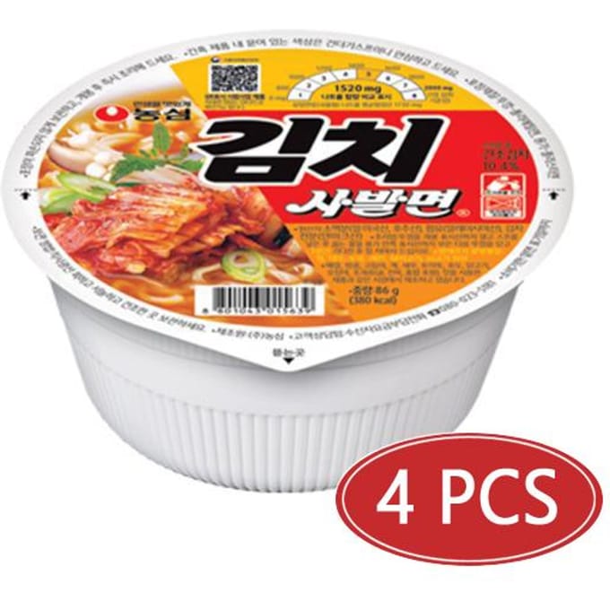 Nongshim Kimchi Ramen Originele Kop 86g (2 opties) 4PCS