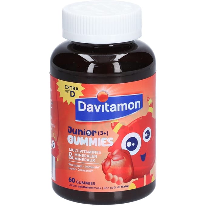 Davitamon® Junior Gummies 60 Vanaf 3 Jaar Aardbeismaak