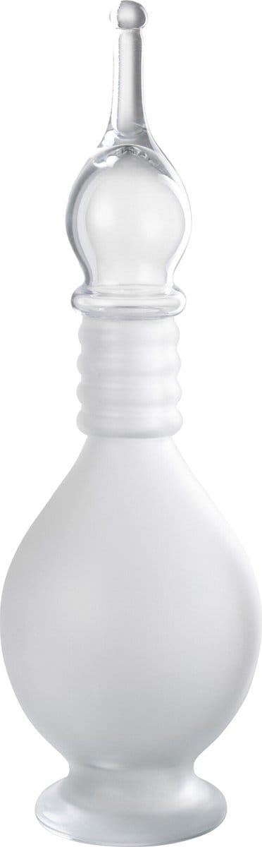 J-Line vaas + stop flesje Joey - glas - transparant - medium