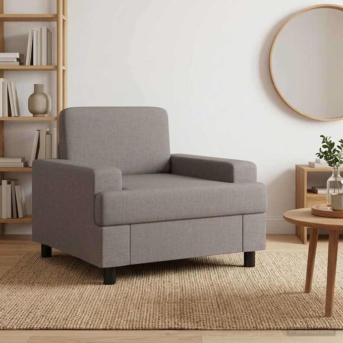 vidaXL - Fauteuil - Taupe - Stof