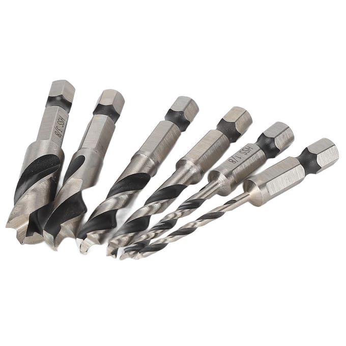 6 Pièces Mèche 3 Points Acier Rapide Impérial Mèches à Bois pour Travail du Bois Érable