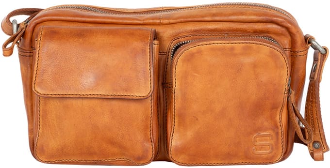 Leren Crossbodytas - Sara - Brandy Cognac