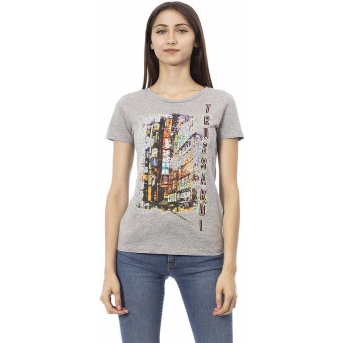 Grijze Korte Mouwen Graphic T-shirt