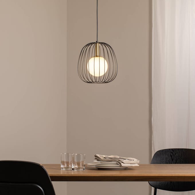 BELL 1 S Hanglamp - Modern Wit/Zwart - Sigma Verlichting