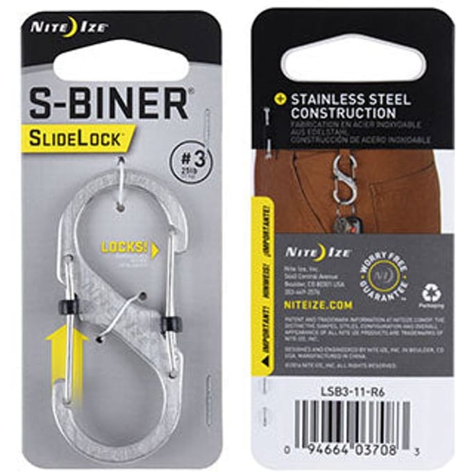 Nite Ize S-BINER SLIDELOCK STAINLESS STEELL SB3-11-R6