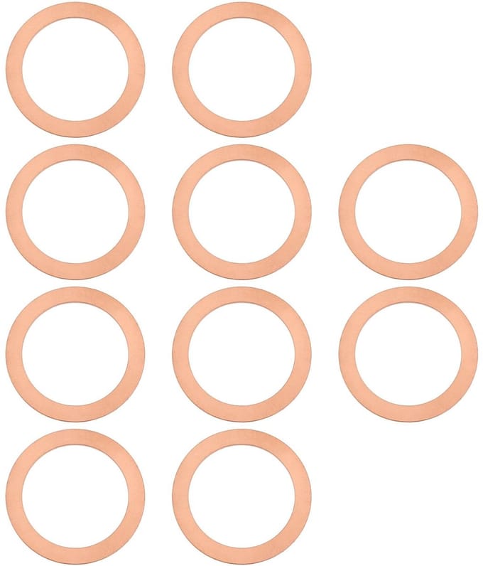 Dailygoods- Afdichtring 10 Stuks - Dichtingsring - Afdichtingskit - Afdichtingsring - Waterdicht - Koper 32x22x1mm - Dichting