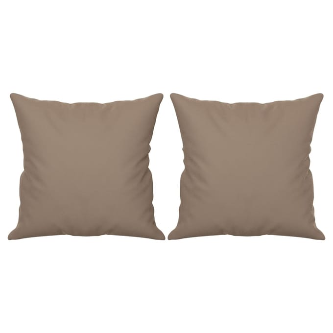 vidaXL - Sierkussens - 2 - st - 40x40 - cm - microvezelstof - taupe