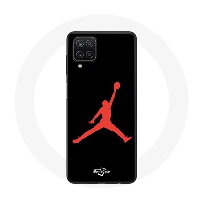Coque - Maniacase - Galaxy A12 - Rouge - Michael Jordan Logo - Souple rouge