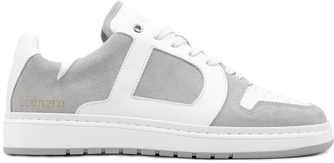 Dutch'D ® Sneaker - Wit Grijs - Sportief - Leer - Stijl Rune - Maat 41