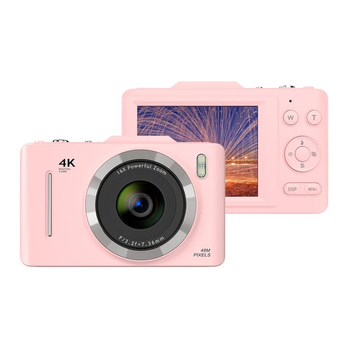4K Digitale Camera Draagbare Digitale Videocamera 48MP 2.8 Inch IPS Scherm Anti-shake 16X Zoom roze