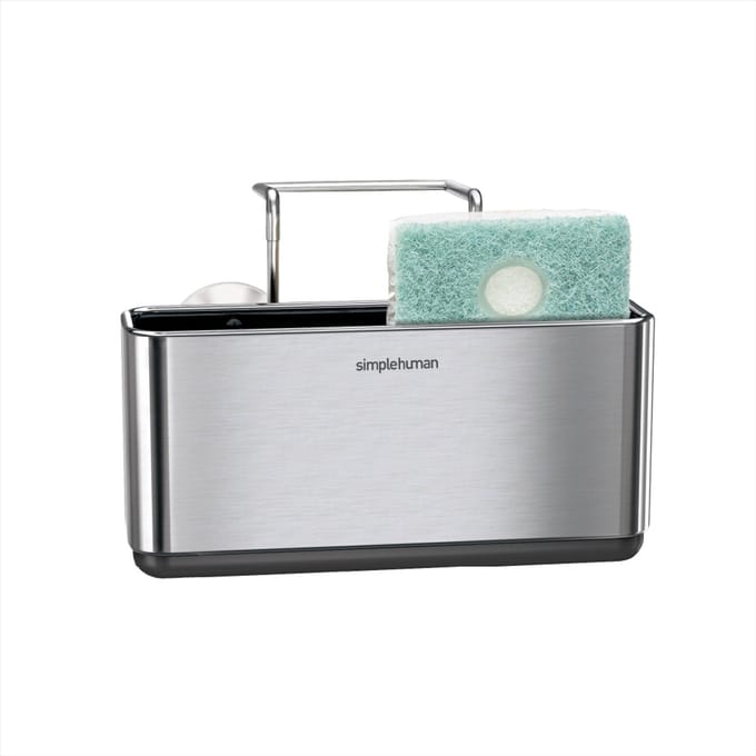 Simplehuman Slanke spoelbak caddy, geborsteld roestvrij staal