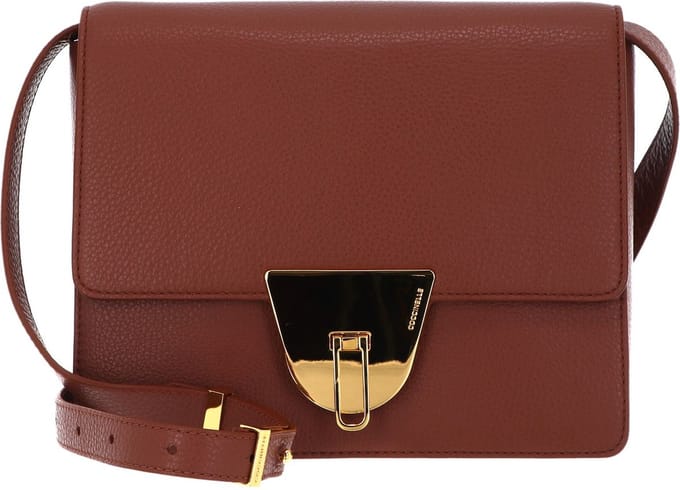 COCCINELLE Leren Schoudertas Coccinellenico Handbag Brule Bruine