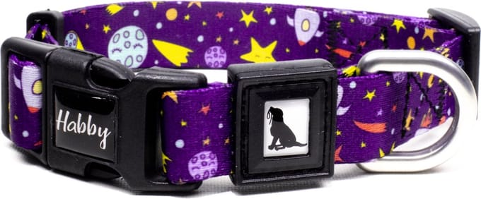 Luxe Halsband voor Honden-Verstelbaar 32 Cm-43 Cm x 2 Cm-Galaxy