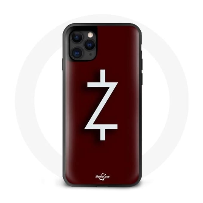 Hoesje voor Iphone 13 Ozark Seizoen 4 Logo Z Wit Rode Achtergrond