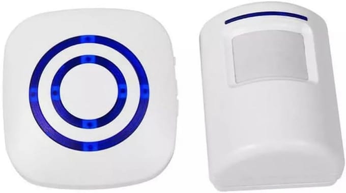 Draadloos Bewegingsalarm voor Oprit en Ingang - Met Plug-in Ontvanger en PIR Sensor
