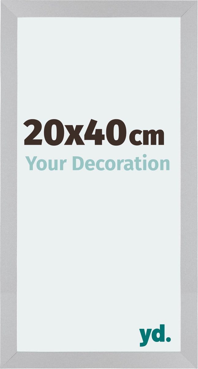 Your Decoration - Fotolijst 20x40 cm - MDF - Zilver Mat - Mura