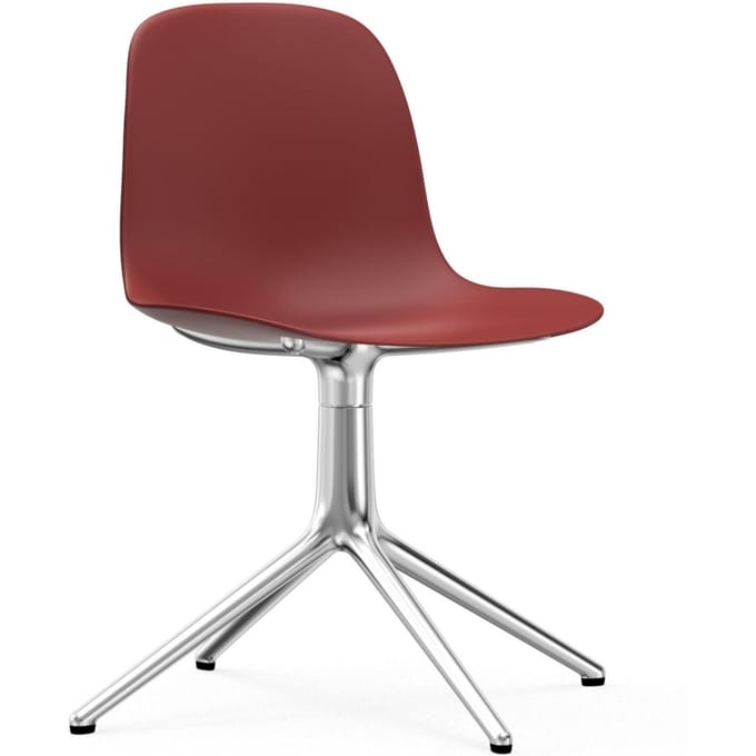 Normann Copenhagen - Form Draaistoel - rood - aluminium