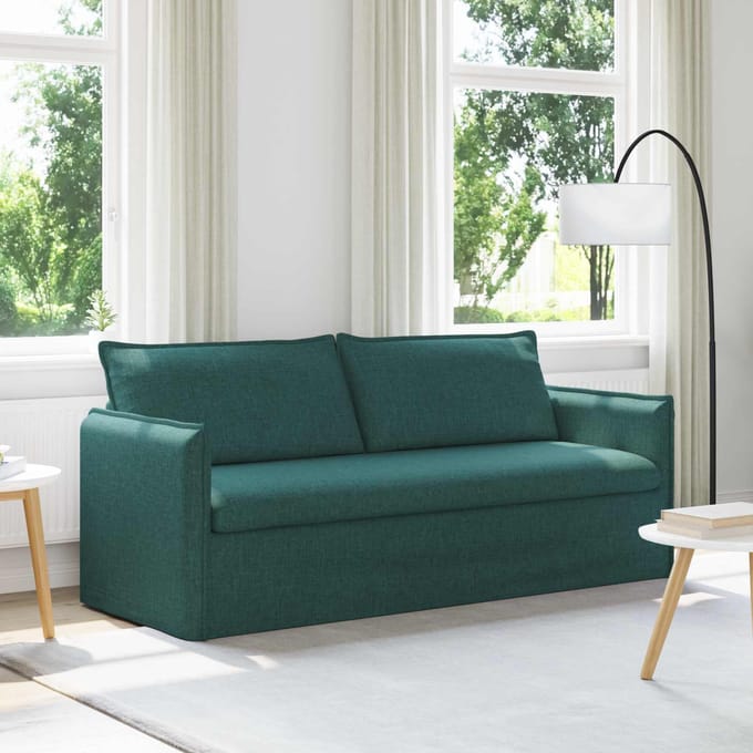 vidaXL - Bank - Donkergroen - 196 - x - 82 - x - 85 - cm - Stof