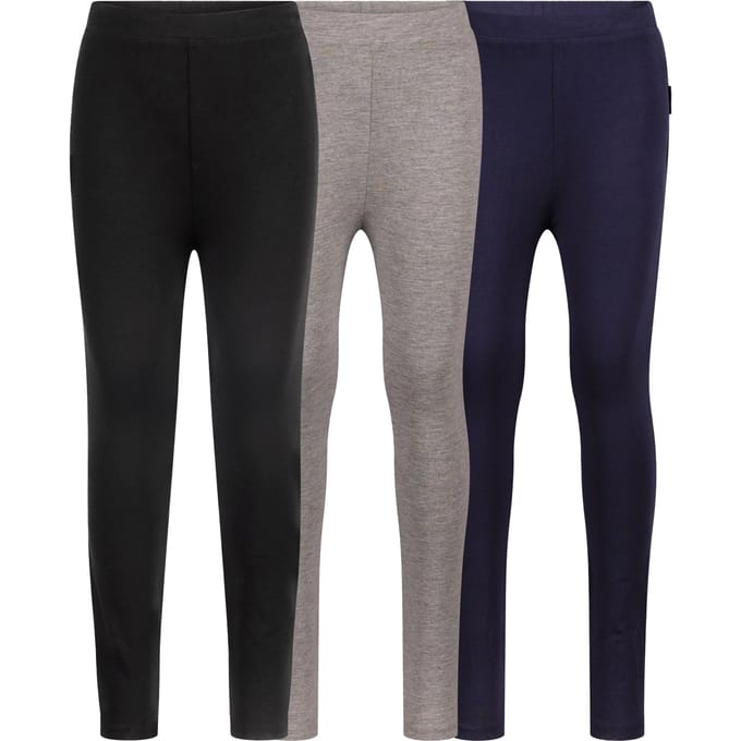 Trespass Meisjes Brinklie Legging (Set van 3) (Veelkleurig)